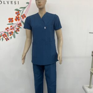 Mavi Soft Likralı Kumaş Üniforma